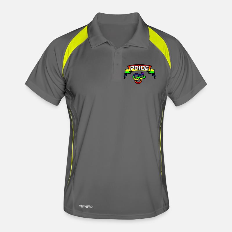 Rainbow gay pride logo 2 Men's Polo breathable