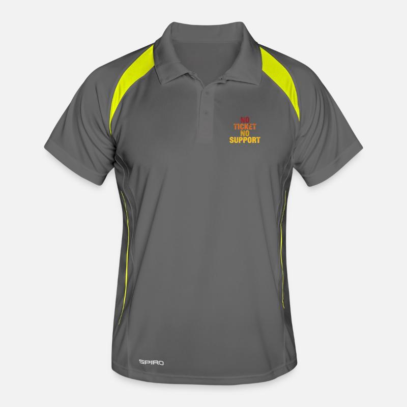 Pas de ticket, pas de support ! EDV IT Informatiker Spruch Polo respirant Homme