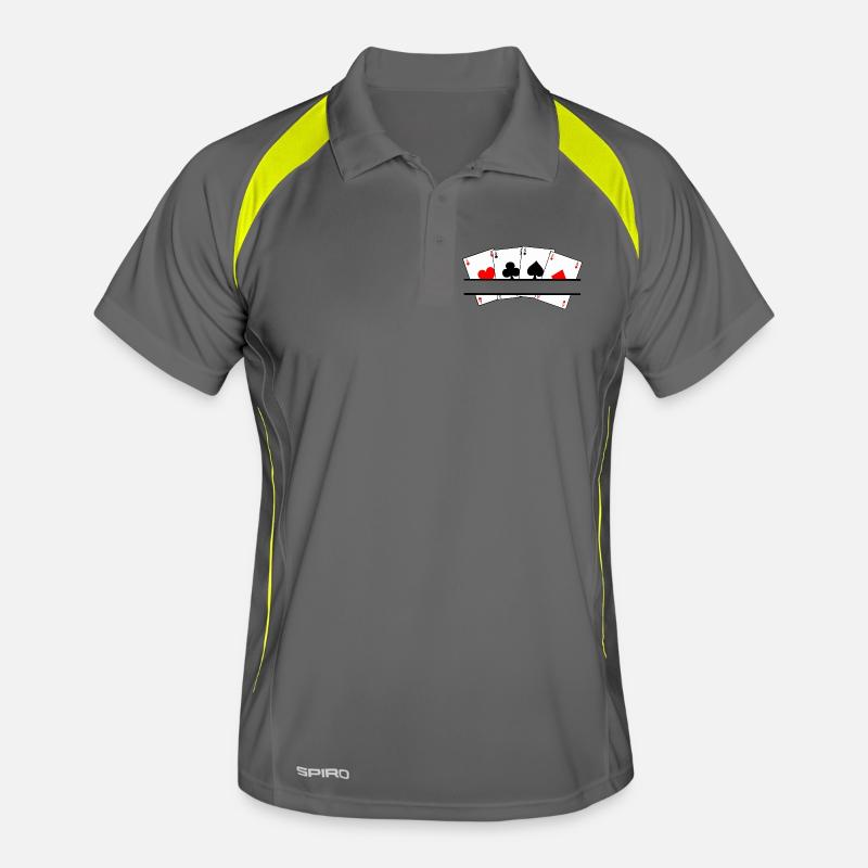 Four aces text banner Men's Polo breathable