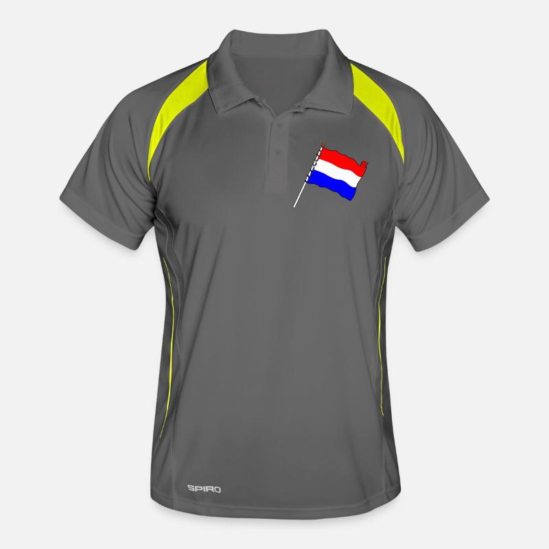 Drapeau Pays-Bas Polo respirant Homme