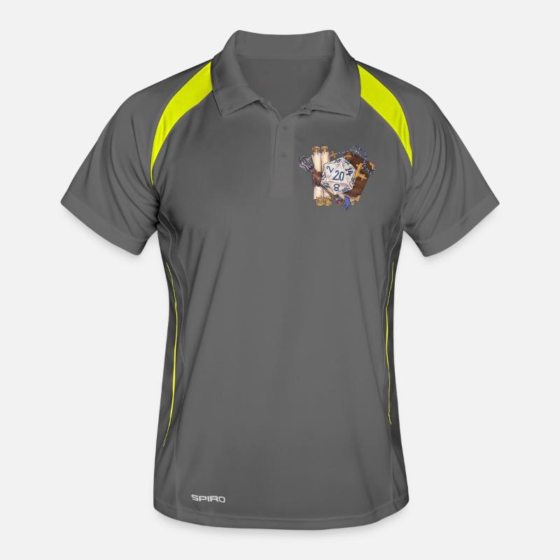 Clerc de dés de table RPG D20 Cadeau Polo respirant Homme