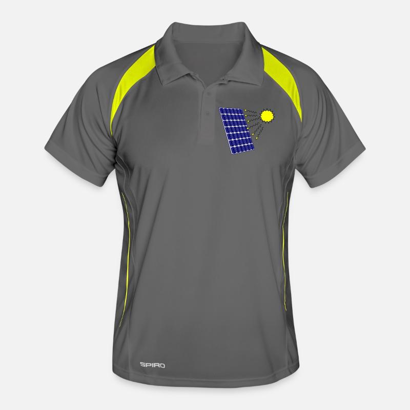 Solar panel with Solar radiation and sun Men's Polo breathable
