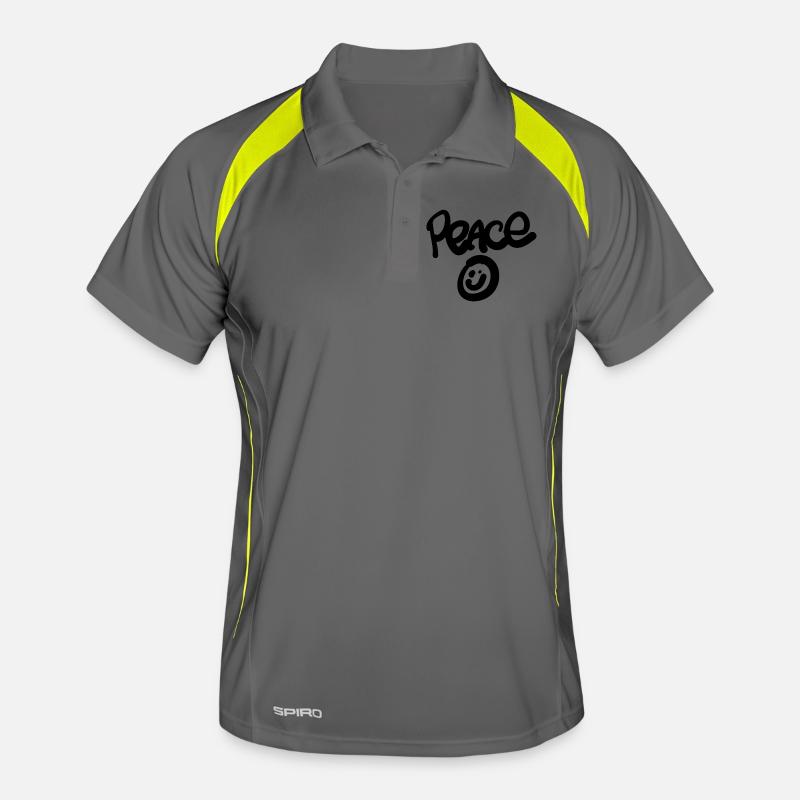 Peace design. Graffiti style Men's Polo breathable