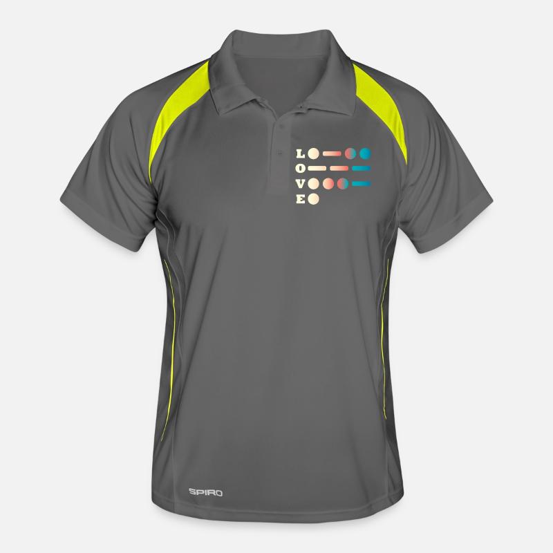 Love Morse Code Men's Polo breathable