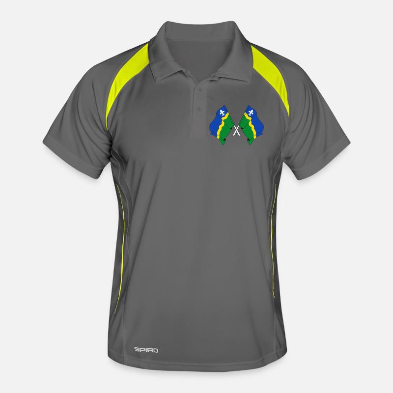 Deux drapeaux de la province du Flevoland Polo respirant Homme