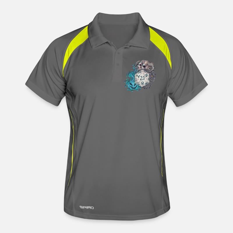 RPG Tabletop D20 Dice Gift Warlock Men's Polo breathable