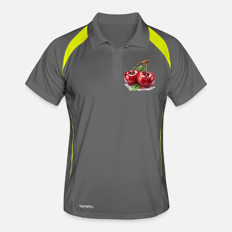 Kirsche Männer Polo atmungsaktiv