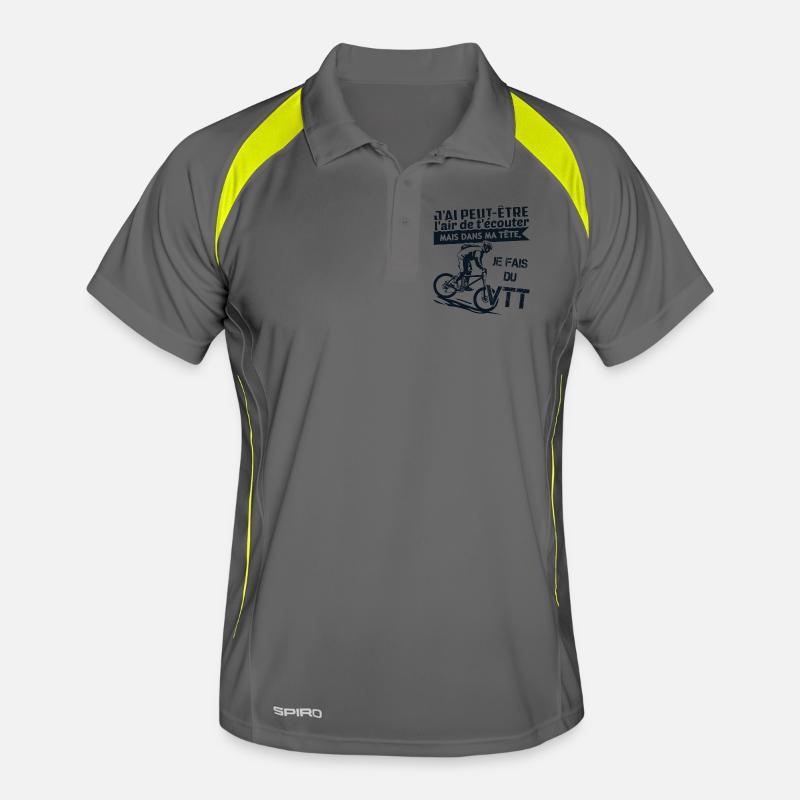 DANS MA TÊTE, JE FAIS DU VTT Polo respirant Homme