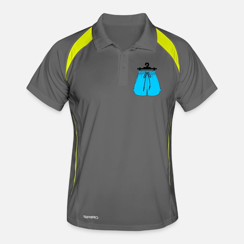 Blaue Sportshorts oder Jogginghosen an der Kleidung h Männer Polo atmungsaktiv