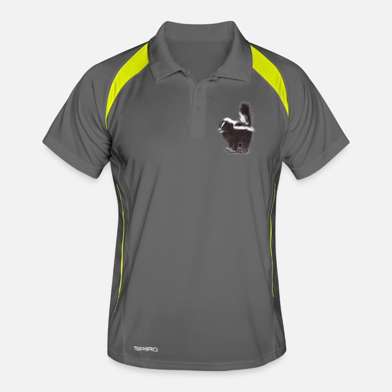 Cute cool skunk Men's Polo breathable