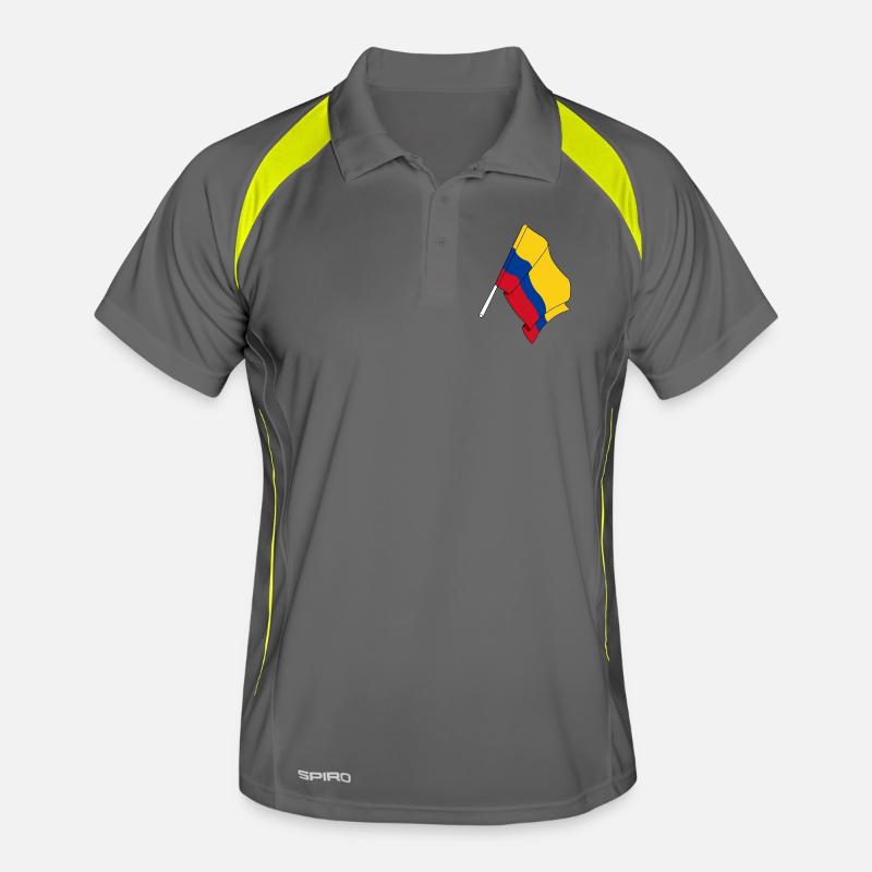 Drapeau de la Colombie Polo respirant Homme