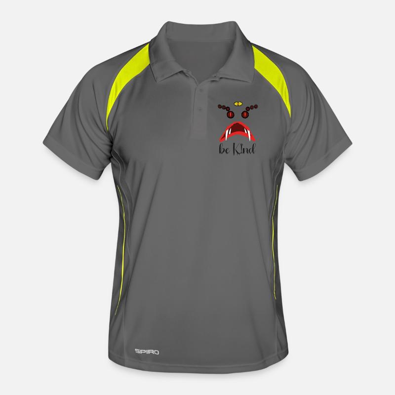 Sei freundlich – Gruseliges Red Eyes Horror-Design Männer Polo atmungsaktiv