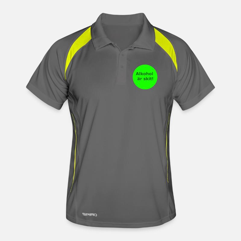 L’alcool, c’est nul (cercle vert) Polo respirant Homme