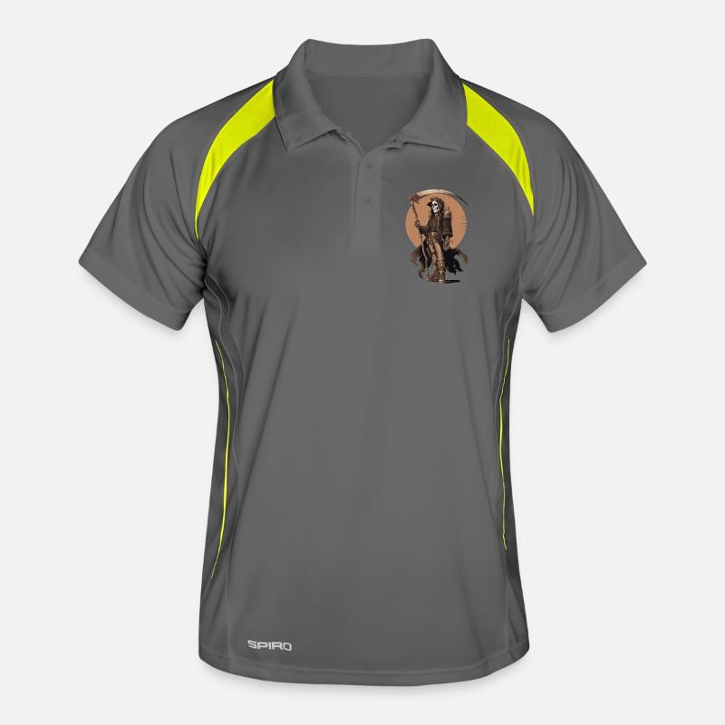 Steampunk Grim Reaper – Style Industriel Polo respirant Homme