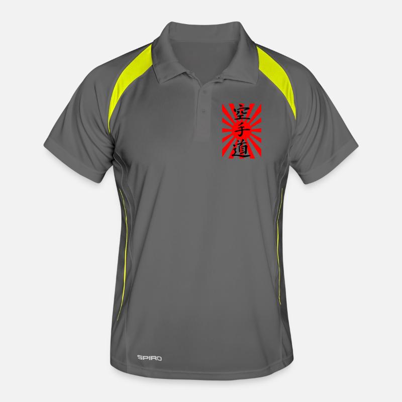 Drapeau japonais de Karaté Polo respirant Homme
