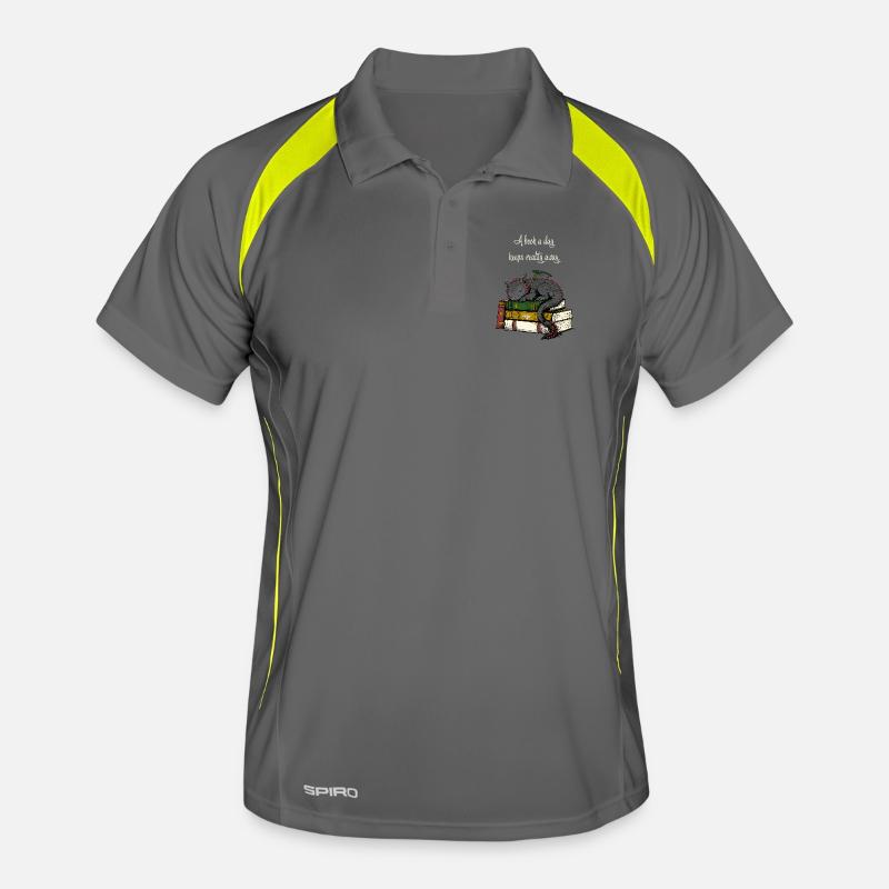 Dragon's Shine in the Book Stack Men's Polo breathable