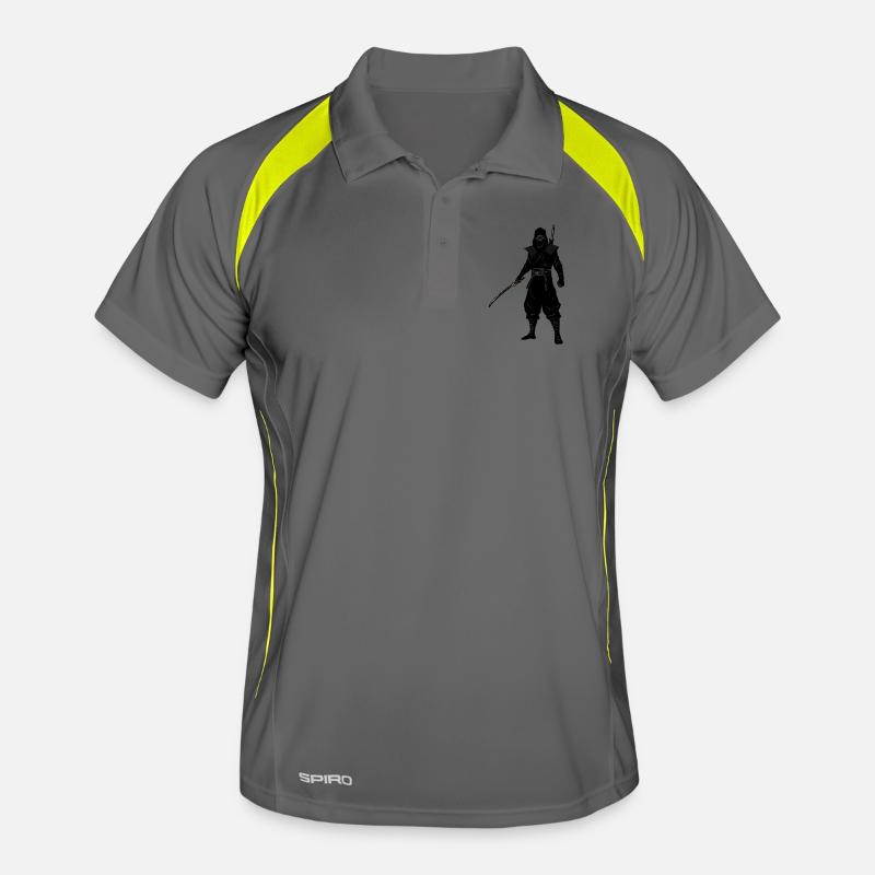 Position de combat ninja à deux bras Polo respirant Homme