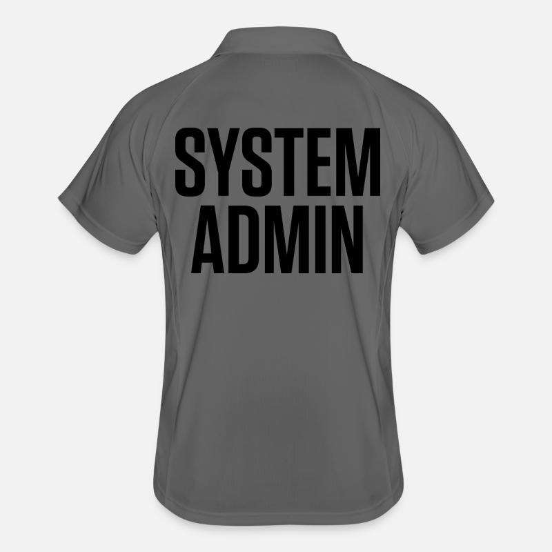 SYSTEM ADMIN – IT Tech Shirt Black Font Men's Polo breathable