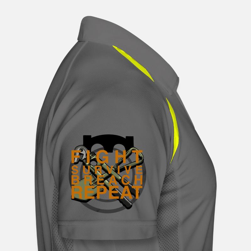Fight Survival Break Repeat Men's Polo breathable