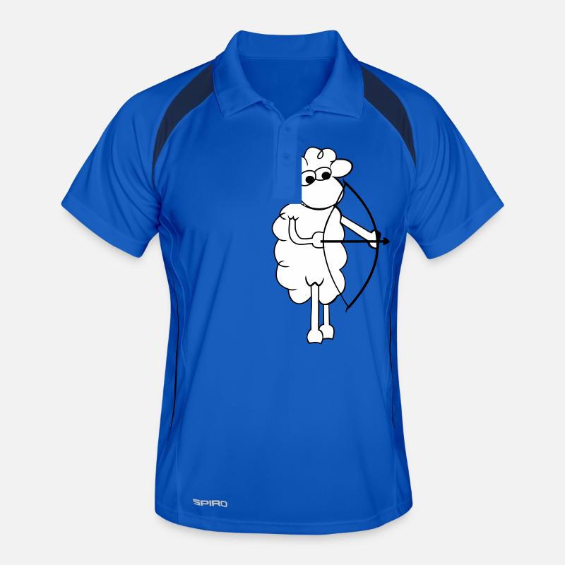 Sheep with bow Men's Polo breathable