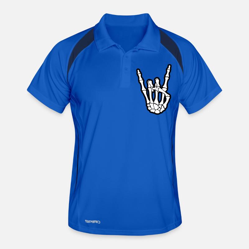 skull rock hand Men's Polo breathable