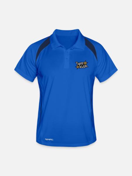 Running Team - Men's Polo breathable - royal/navy - Front