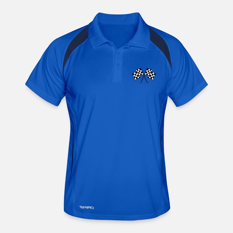 Drapeaux à Damier 2 couleur Polo respirant Homme