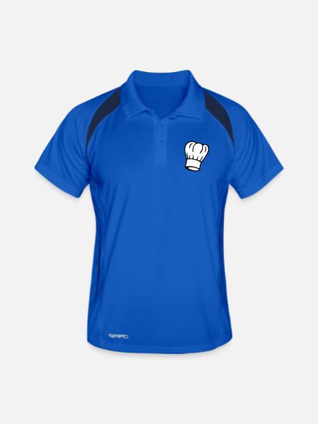 Kochmütze 2 Farbig - Polo respirant Homme - bleu roi/marine - Devant