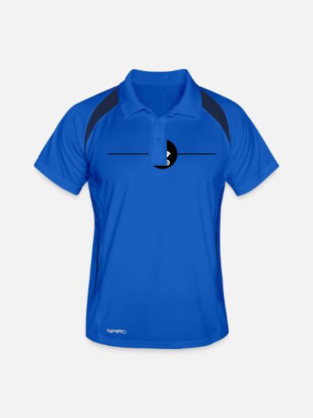 Grill Symbol Grillen Linie - Männer Polo atmungsaktiv - Königsblau/Navy - Vorne
