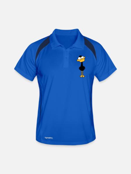 Funny Duck - Männer Polo atmungsaktiv - Königsblau/Navy - Vorne