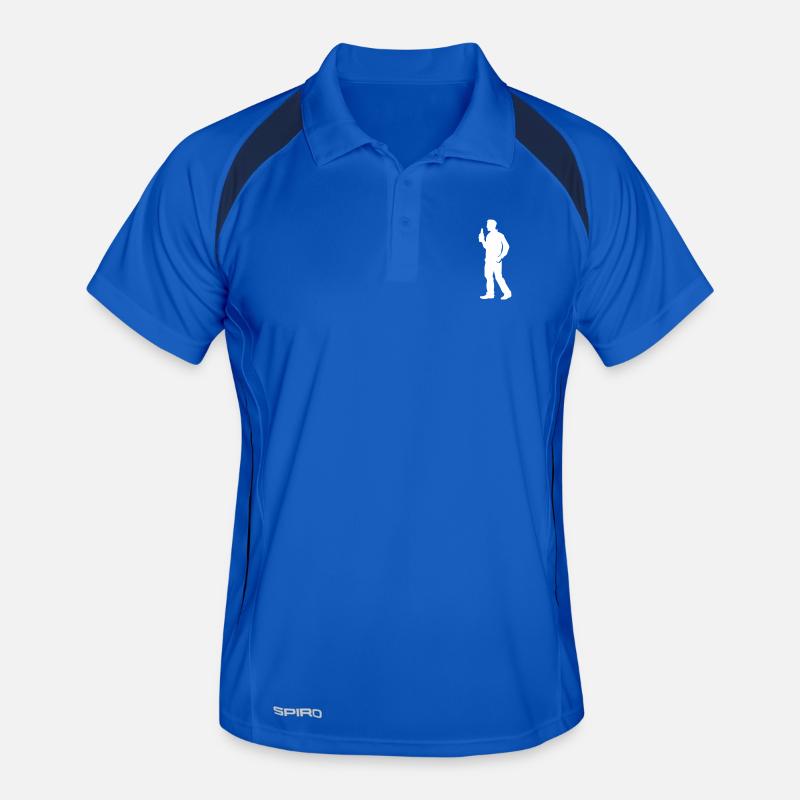 Bier Silhouette Mann Männer Polo atmungsaktiv
