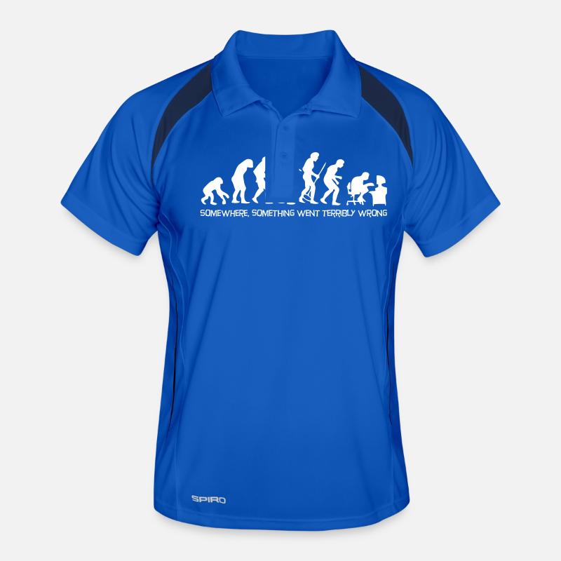 Darwin's Human Evolution From Ape To Digital Man. Men's Polo breathable