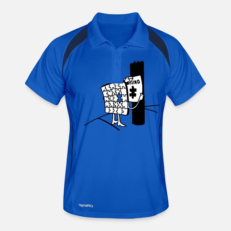 Puzzle Missing, Vermisst ein Stück seiner selbst Männer Polo atmungsaktiv