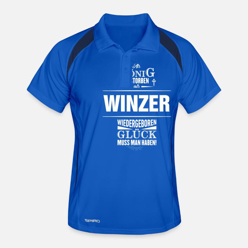 WINZER - WEIN Männer Polo atmungsaktiv