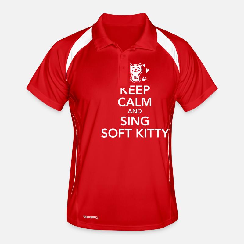 keep calm and sing soft kitty Men's Polo breathable