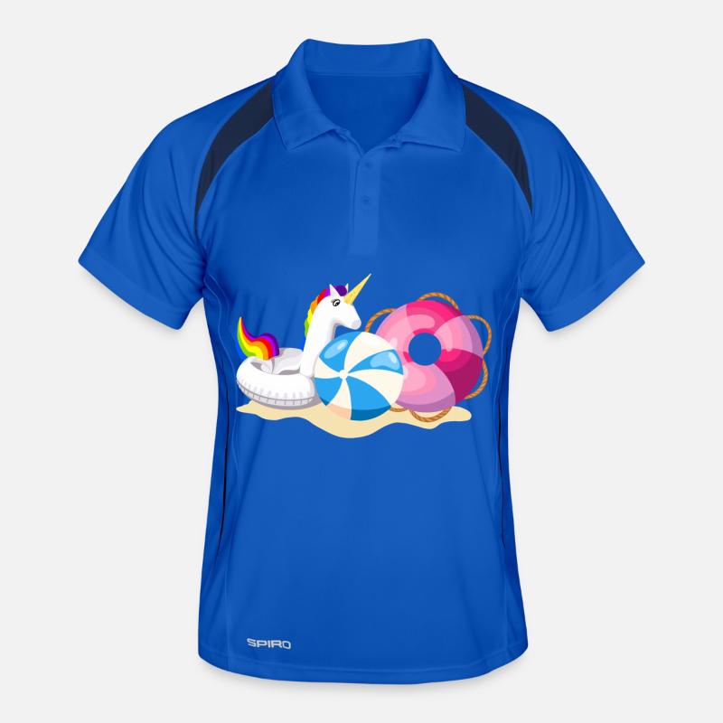 Fête de plage de licorne Été Polo respirant Homme