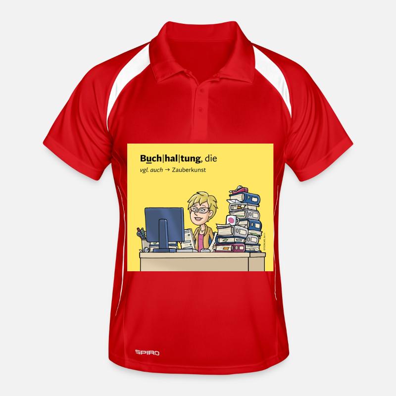 Buchhalterin, Comicfigur Männer Polo atmungsaktiv