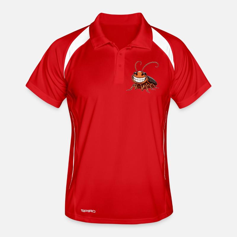 Mignon cafard cafard dessin animé bande dessinée Polo respirant Homme