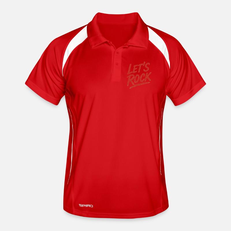 Conception graphique de texte de roche vibrante Polo respirant Homme