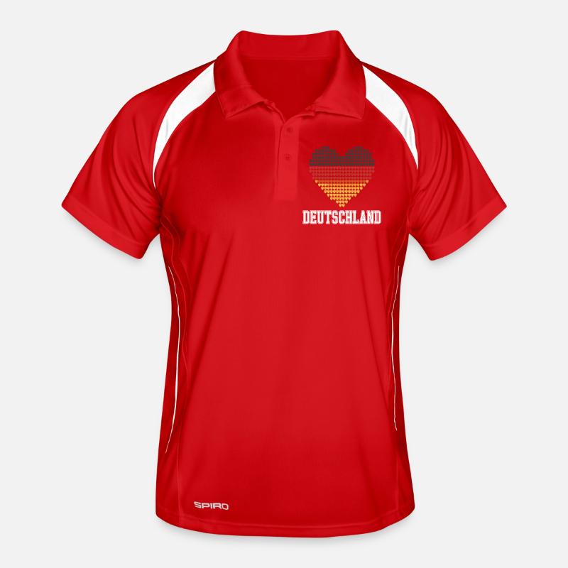 Germany Heart Gradient Men's Polo breathable