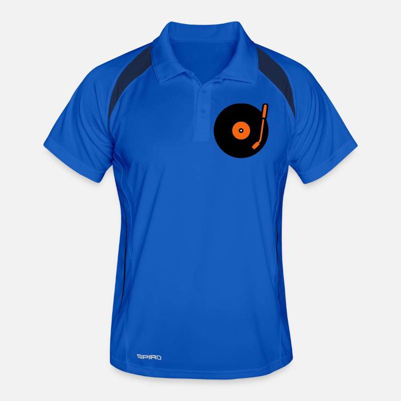Retro Audio Schallplatte Tonarm Männer Polo atmungsaktiv