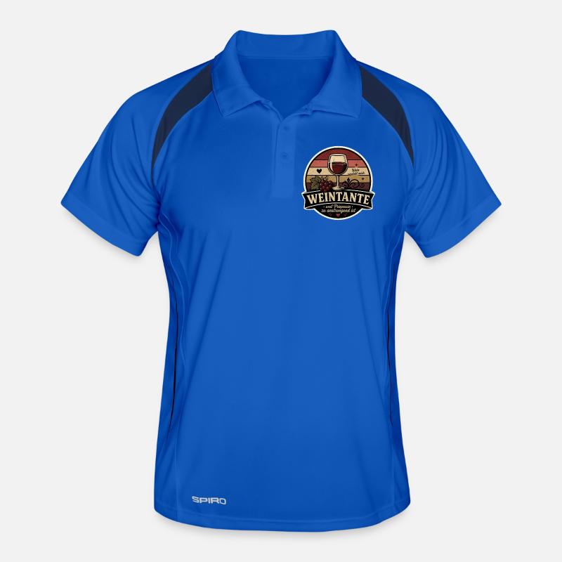 Weintante Retro Männer Polo atmungsaktiv