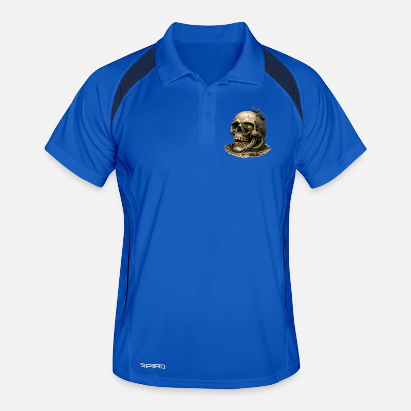 Crâne et serpent dans le sable Polo respirant Homme