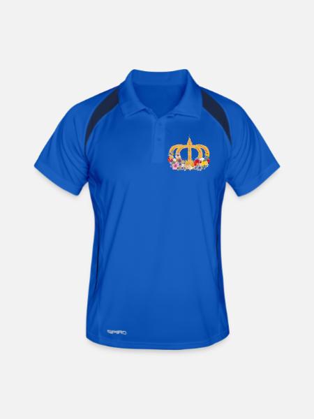 Crown of wheat with flowers – symbol of nature and harvest - Men's Polo breathable - royal/navy - Front