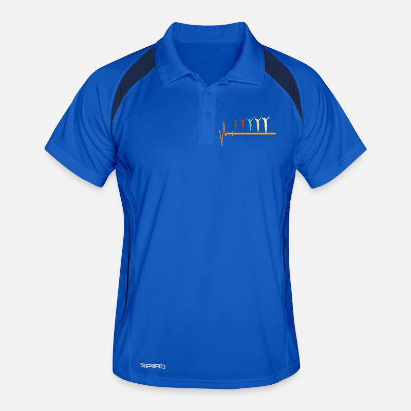 Diving Heartbeat Scuba Diver Pulse EKG Men's Polo breathable