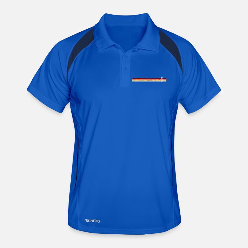 Silhouette de danse rétro au coucher du soleil Polo respirant Homme
