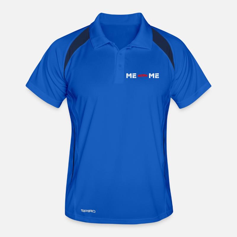 Me Me Red Brush Split Portrait Men's Polo breathable