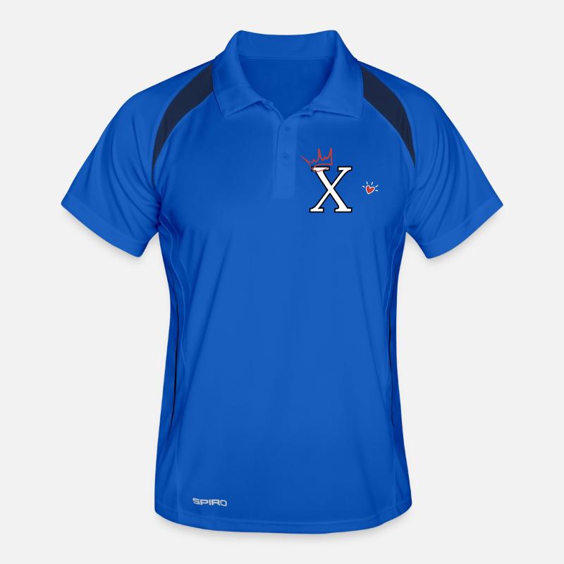 Letter x Heart Crown Men's Polo breathable