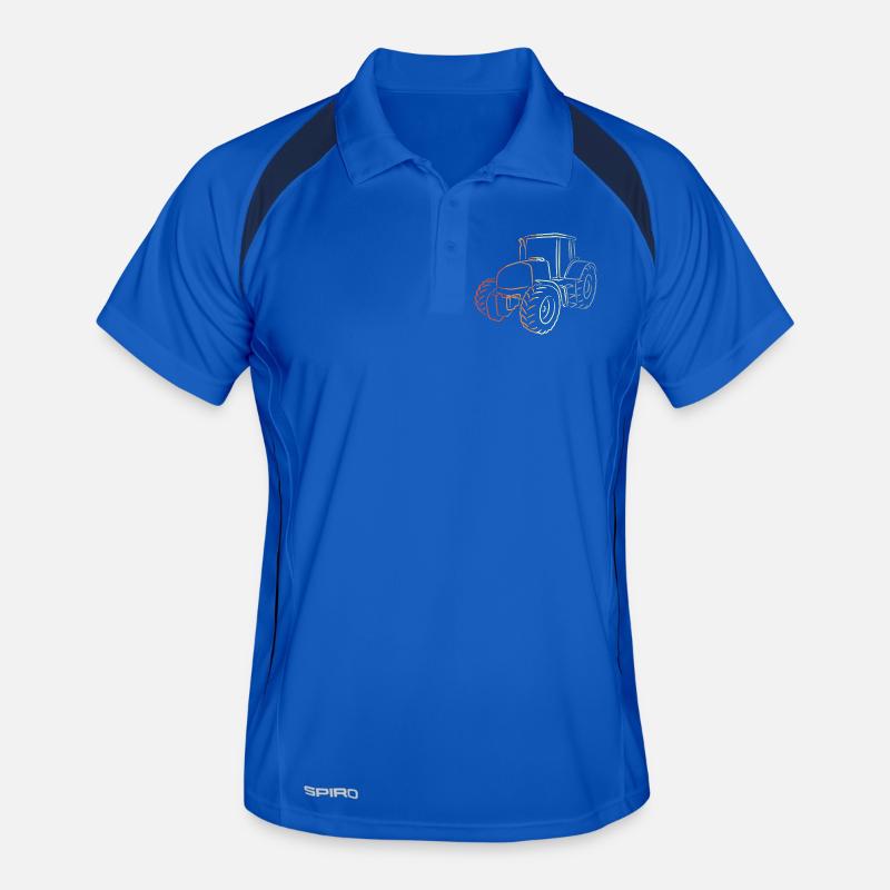 Retro Traktor Skizze Männer Polo atmungsaktiv