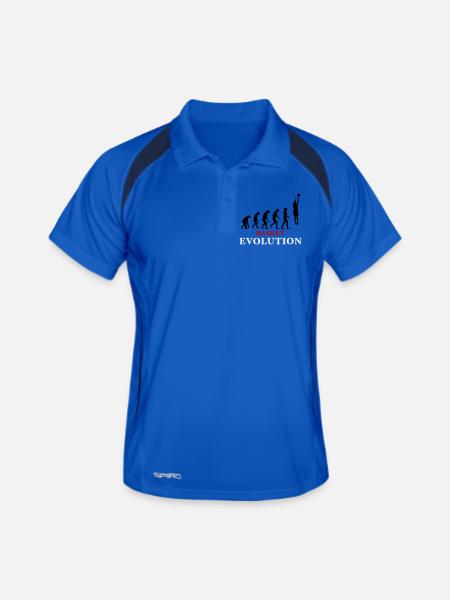 Basket Evolution Sport und Humor 3c - Männer Polo atmungsaktiv - Königsblau/Navy - Vorne